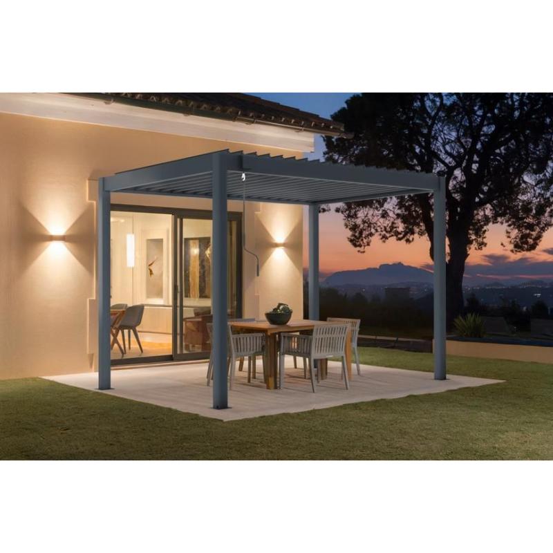 Pérgola Bioclimática Autoportante PIANA 3x2 m Aluminio Gris Antracita