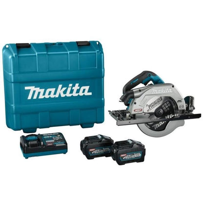 Sierra Circular Inalámbrica Makita XGT 40V Max Ø235 mm con 2 Baterías 5,0Ah y Maletín