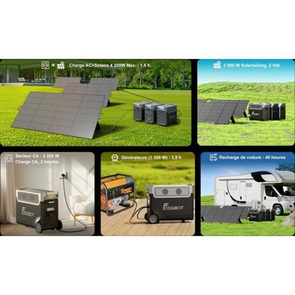 Estación de Energía Portátil FOSSiBOT F3600PRO 3840Wh 3600W LiFePO4 WiFi Bluetooth