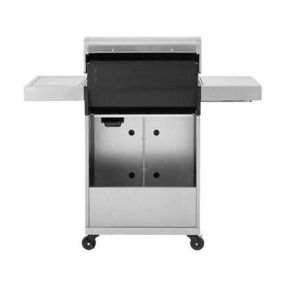 Barbacoa de Gas BRAZZO 5 Quemadores con Plancha y Quemador Lateral 14,5 kW - Acero Inoxidable Gris