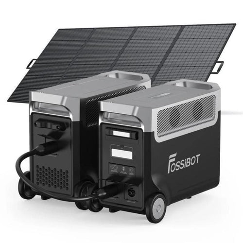 FOSSIBOT F3600PRO + FB3840 + Panel Solar 400W Generador Solar Portátil LiFePO4 7680Wh 7200W