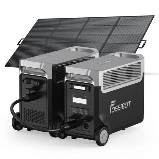 FOSSIBOT F3600PRO + FB3840 + Panel Solar 400W Generador Solar Portátil LiFePO4 7680Wh 7200W