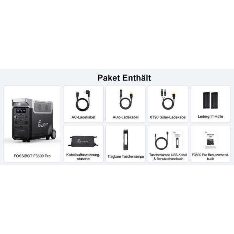 Estación de Energía Portátil FOSSiBOT F3600PRO 3840Wh 3600W LiFePO4 WiFi Bluetooth