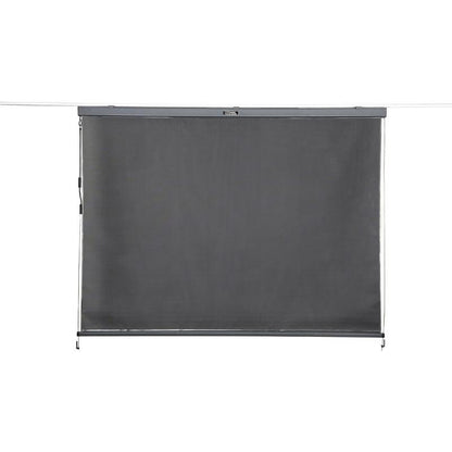 Pérgola Bioclimática WINDSOR 3x4 m de Aluminio Gris con Toldo Lateral