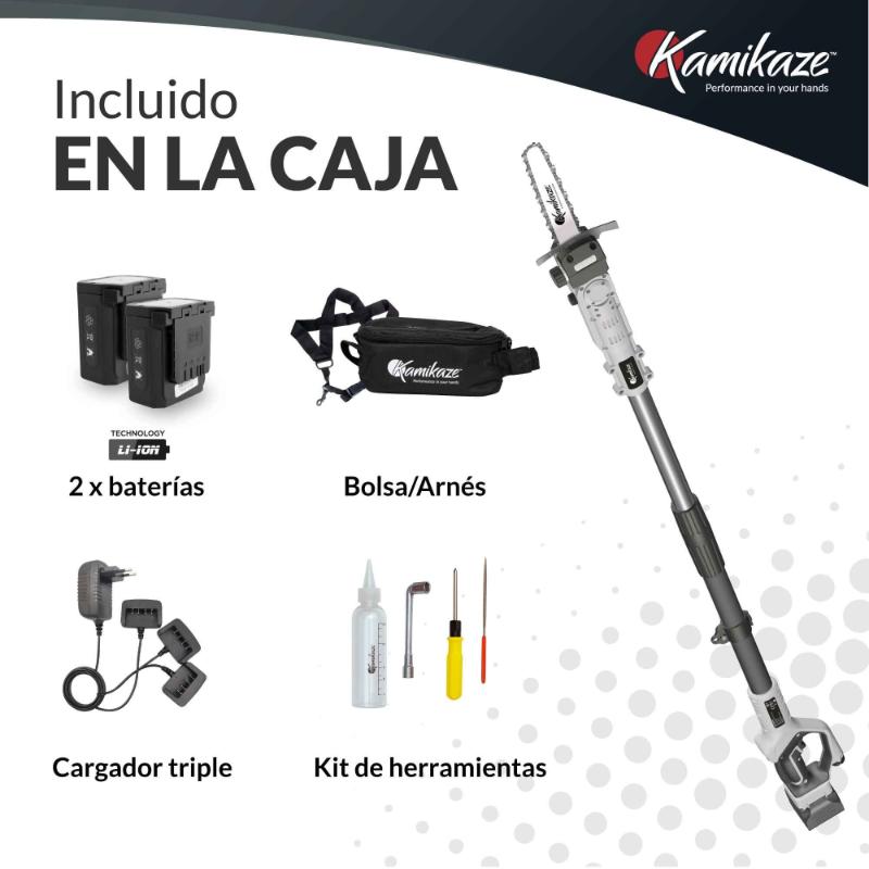Motosierra Eléctrica con Pértiga Telescópica Inalámbrica 12,6V Corte Ø160 mm