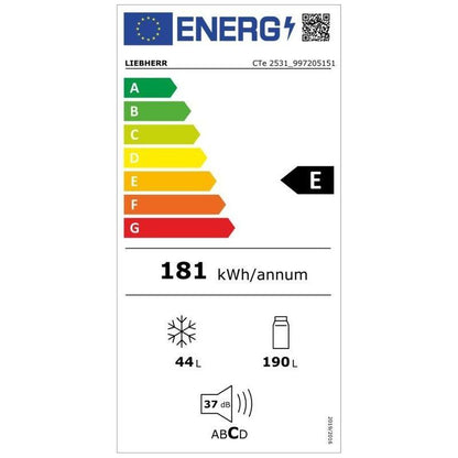 Frigorífico Combi Liebherr CTE 2531 Blanco 233L 140 cm con SmartFrost y DuoCooling