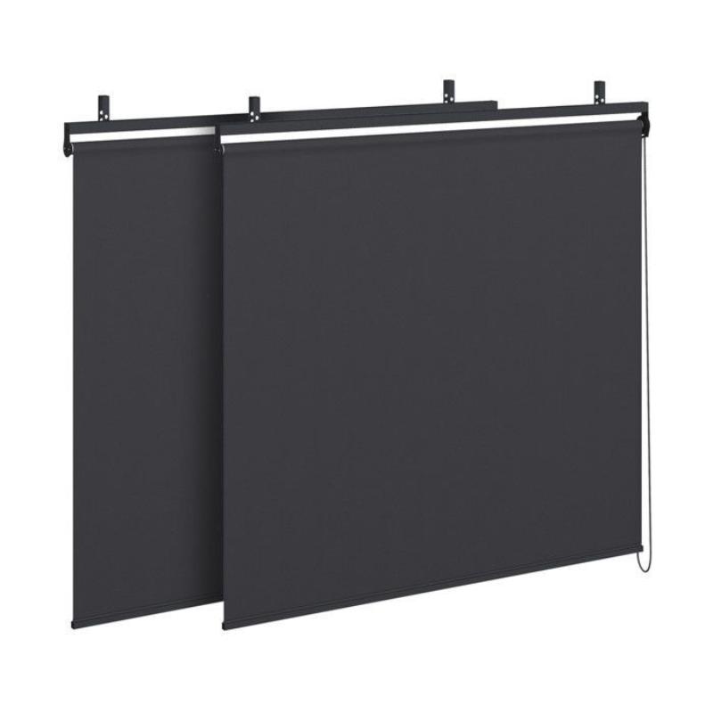 Pérgola Bioclimática de Acero 3x4 m con 4 Estores Laterales Gris Antracita