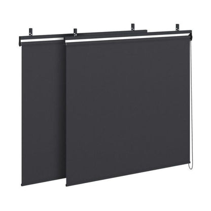 Pérgola Bioclimática de Acero 3x4 m con 4 Estores Laterales Gris Antracita