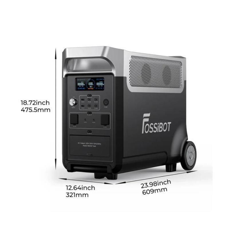 Generador Solar Portátil FOSSiBOT F3600 PRO 3840Wh 3600W + 2 Paneles Solares 420W