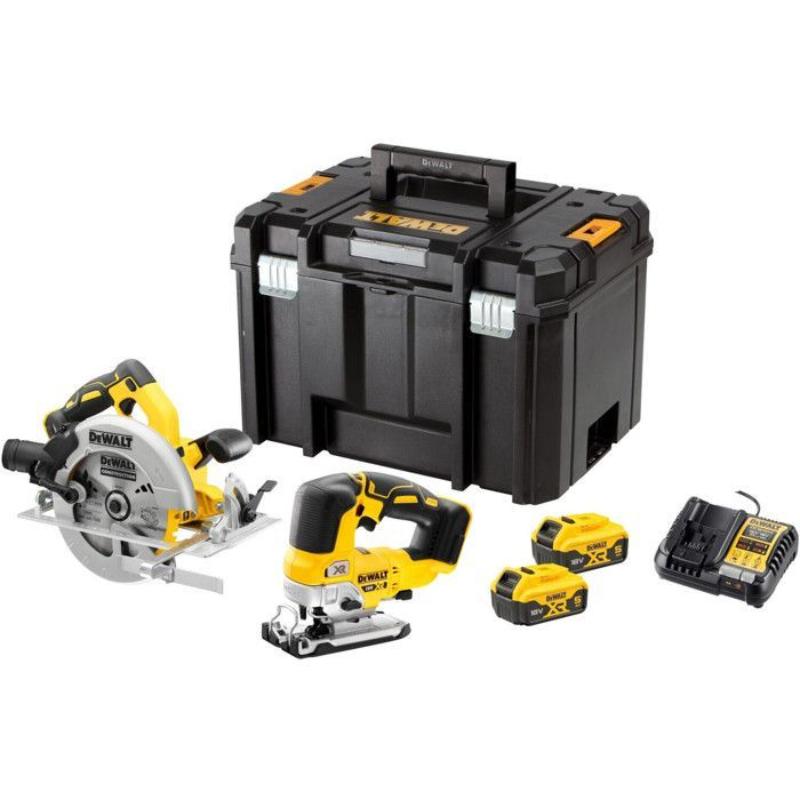 Pack Sierra Circular y Caladora Inalámbricas DeWalt 18V Brushless con Baterías