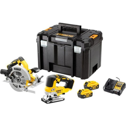 Pack Sierra Circular y Caladora Inalámbricas DeWalt 18V Brushless con Baterías