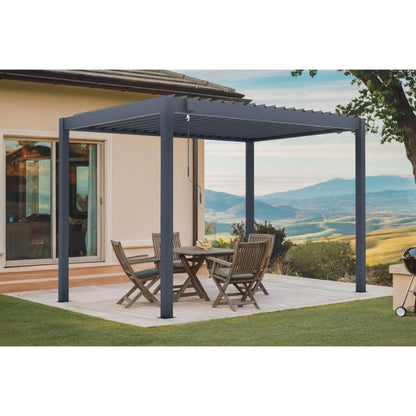 Pérgola Bioclimática Autoportante PIANA 3x2 m Aluminio Gris Antracita