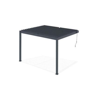 Pérgola Bioclimática Adosada PIANA 3x2,5 m Aluminio Gris Antracita