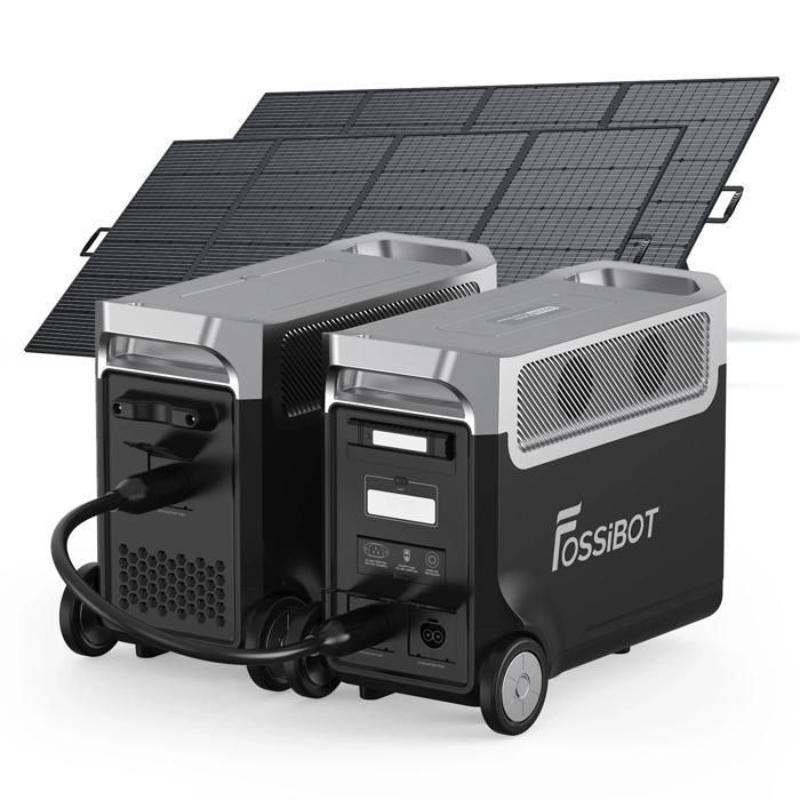 FOSSIBOT F3600PRO + FB3840 + 2 Paneles Solares 400W Generador Solar Portátil LiFePO4 7680Wh 7200W
