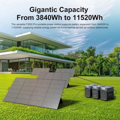 FOSSIBOT F3600PRO + FB3840 + Panel Solar 400W Generador Solar Portátil LiFePO4 7680Wh 7200W